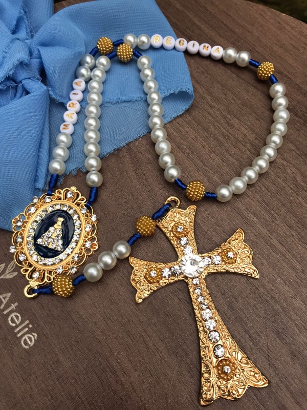 Terço Nossa Senhora Aparecida resinado