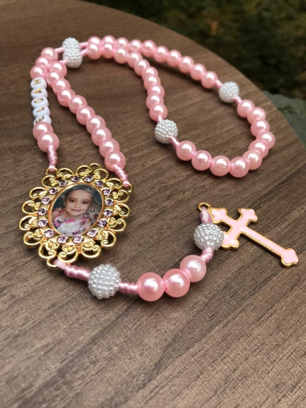 Terço Infantil Rosa Alexandrite