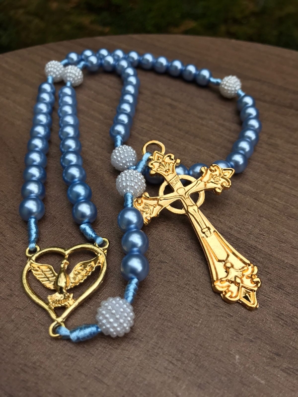 Terço Espirito Santo Básico Esmeralda.