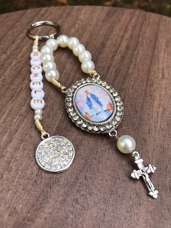 Chaveiro Medalha Milagrosa - Lírio
